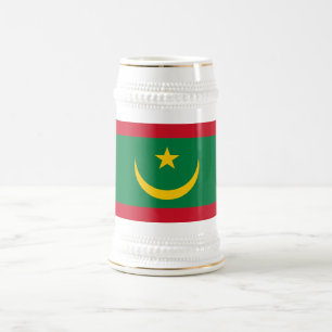 Chope À Bière Drapeau de la Mauritanie