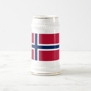 Chope À Bière Drapeau de la Norvège