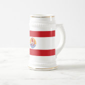 Chope À Bière Drapeau de la Polynésie française (Devant droit)