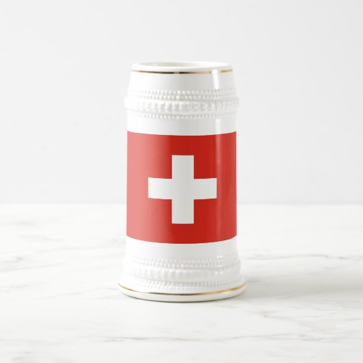 Chope À Bière Drapeau de la Suisse (Centre)