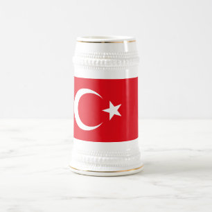 Chope À Bière Drapeau de la Turquie
