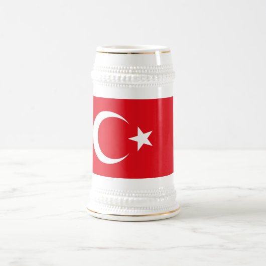 Chope À Bière Drapeau de la Turquie (Centre)