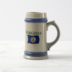 Chope À Bière Drapeau de la Virginie
