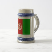 Chope À Bière Drapeau de l'Afghanistan patriotique (Devant droit)