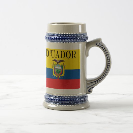 Chope À Bière Drapeau de l'Équateur (Droite)