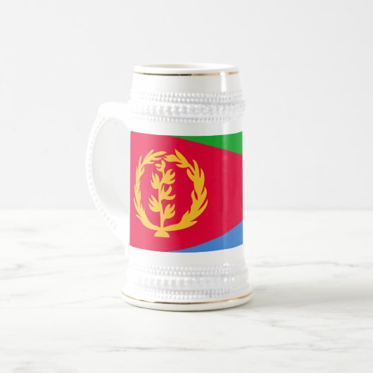 Chope À Bière Drapeau de l'Érythrée (Devant gauche)