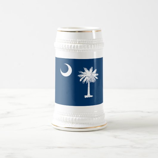 Chope À Bière Drapeau de l'État de Caroline du Sud (Centre)