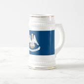 Chope À Bière Drapeau de l'État de Louisiane (Devant droit)
