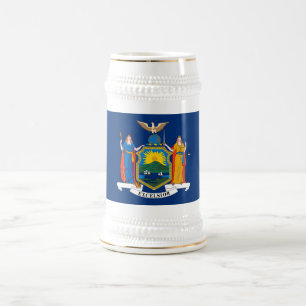 Chope À Bière Drapeau de l'État de New York