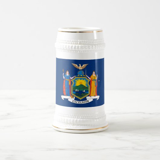 Chope À Bière Drapeau de l'État de New York (Centre)