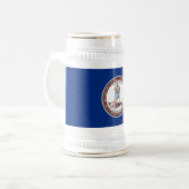 Chope À Bière Drapeau de l'État de Virginie (Devant gauche)