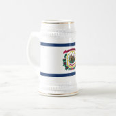 Chope À Bière Drapeau de l'État de Virginie occidentale (Devant gauche)