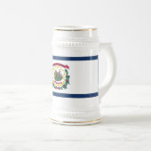Chope À Bière Drapeau de l'État de Virginie occidentale (Devant droit)