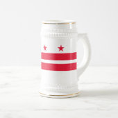 Chope À Bière Drapeau de l'État de Washington DC (Devant droit)