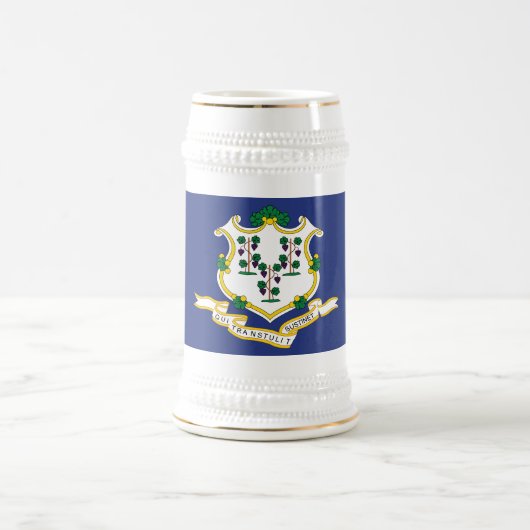 Chope À Bière Drapeau de l'État du Connecticut (Centre)