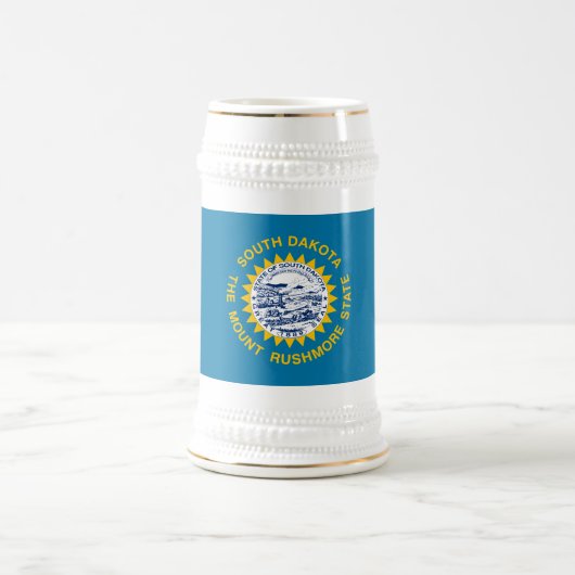 Chope À Bière Drapeau de l'État du Dakota du Sud (Centre)