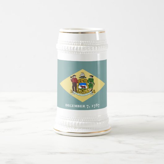 Chope À Bière Drapeau de l'État du Delaware (Centre)