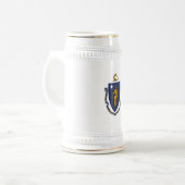 Chope À Bière Drapeau de l'État du Massachusetts (Devant gauche)