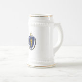 Chope À Bière Drapeau de l'État du Massachusetts (Devant droit)