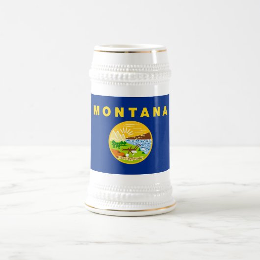 Chope À Bière Drapeau de l'État du Montana (Centre)
