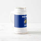 Chope À Bière Drapeau de l'État du Wisconsin (Devant gauche)