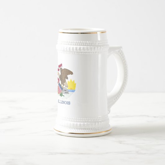Chope À Bière Drapeau de l'Illinois (Devant droit)