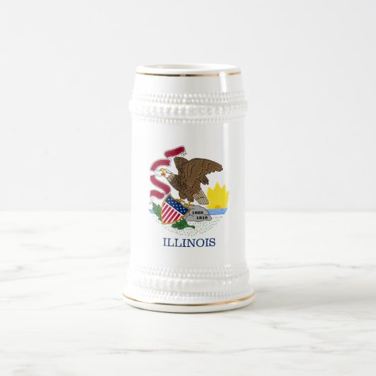 CHOPE À BIÈRE DRAPEAU DE L'ILLINOIS (Centre)