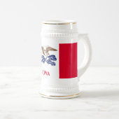 Chope À Bière Drapeau de l'Iowa (Devant droit)