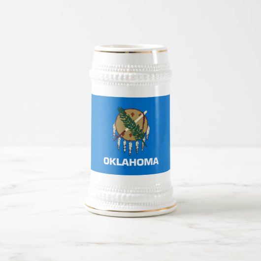 Chope À Bière Drapeau de l'Oklahoma (Centre)