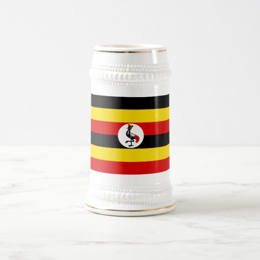 Chope À Bière Drapeau de l'Ouganda (Centre)