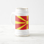 Chope À Bière Drapeau de Macédoine du Nord (Devant gauche)
