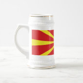 Chope À Bière Drapeau de Macédoine du Nord (Gauche)