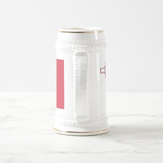 Chope À Bière Drapeau de Malte (Poignée)