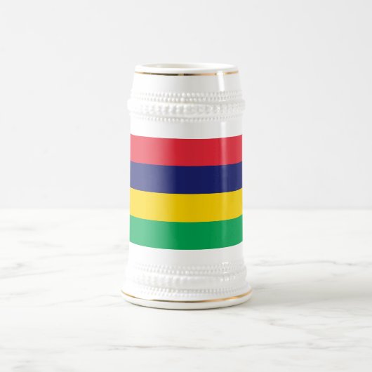 Chope À Bière Drapeau de Maurice (Centre)