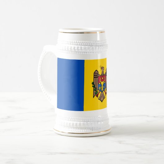 Chope À Bière Drapeau de Moldova (Devant gauche)