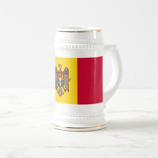 Chope À Bière Drapeau de Moldova (Devant droit)