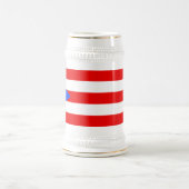 Chope À Bière Drapeau de Porto Rico (Centre)