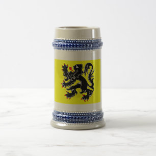 Chope À Bière Drapeau de région de la Flandre