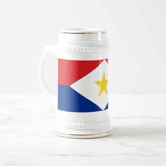 Chope À Bière Drapeau de Saba (Devant gauche)