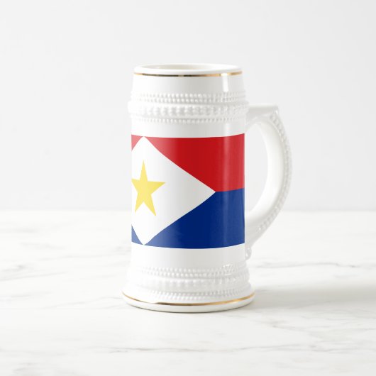 Chope À Bière Drapeau de Saba (Devant droit)