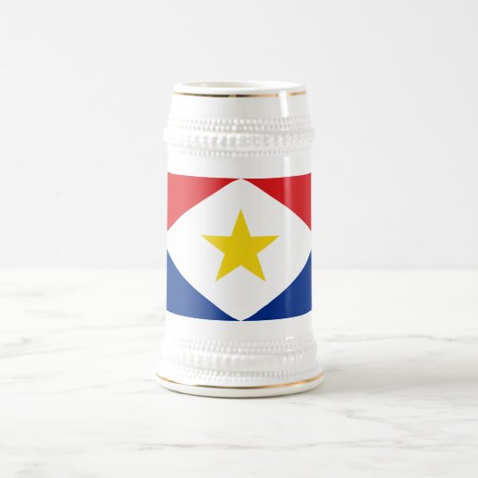 Chope À Bière Drapeau de Saba (Centre)