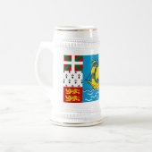 Chope À Bière Drapeau de Saint-Pierre-et-Miquelon (Devant gauche)