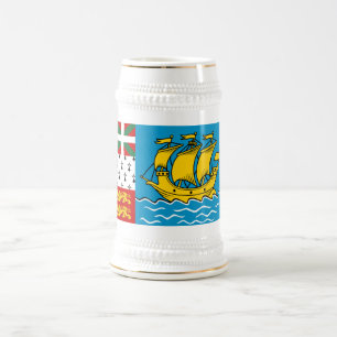 Chope À Bière Drapeau de Saint-Pierre-et-Miquelon