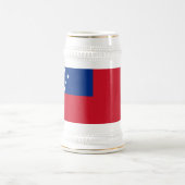 Chope À Bière Drapeau de Samoa (Centre)
