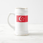 Chope À Bière Drapeau de Singapour (Gauche)