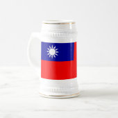 Chope À Bière Drapeau de Taïwan (Devant gauche)