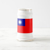 Chope À Bière Drapeau de Taïwan : République de Chine, Taipei ch (Centre)