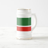 Chope À Bière Drapeau de Tchétchénie (Devant droit)
