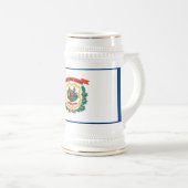 CHOPE À BIÈRE DRAPEAU DE VIRGINIE OCCIDENTALE (Devant droit)