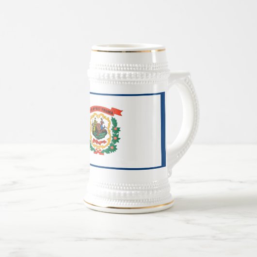 CHOPE À BIÈRE DRAPEAU DE VIRGINIE OCCIDENTALE (Devant droit)